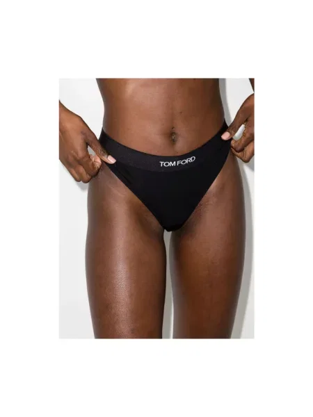 Stringi Tom Ford z logo czarne