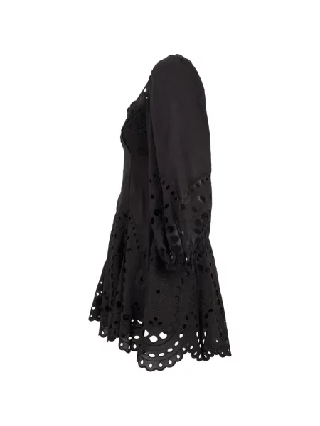 Oblekové mini mini šaty Charo Ruiz Ibiza s výšivkou černé