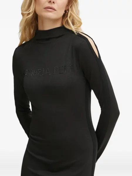 Rochie midi Patrizia Pepe până la genunchi de costum negru