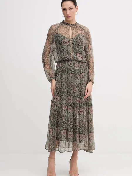 Hoss Intropia rochie maxi evazați verde