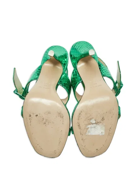 Sandale The Attico din piele verde