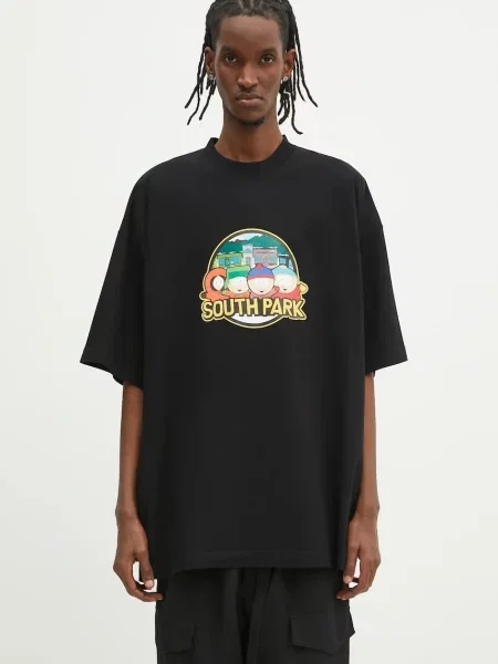 VETEMENTS tricou din Southpark Oversized barbati cu imprimeu negru