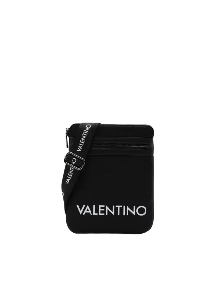 Torba na długim pasku z nadrukiem z logo model ‘Bandoliera’ Valentino By Mario Valentino czarna