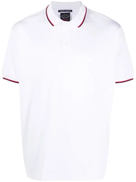 Scurt tricou polo Paul & Shark alb