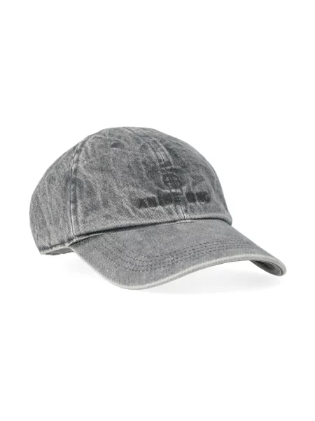 Anine Bing JEREMY BASEBALL CAP czapka z daszkiem jeansowa szara