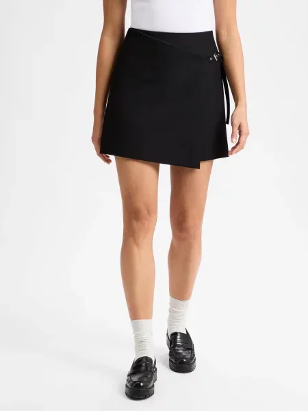 HUGO spódniczka mini Ralu Kobiety Sztuczne włókno jednolity 34 czarny