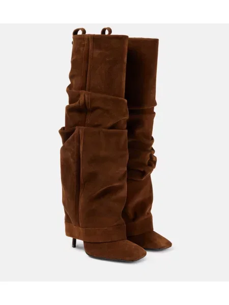 Велурени ботуши The Attico кафяво