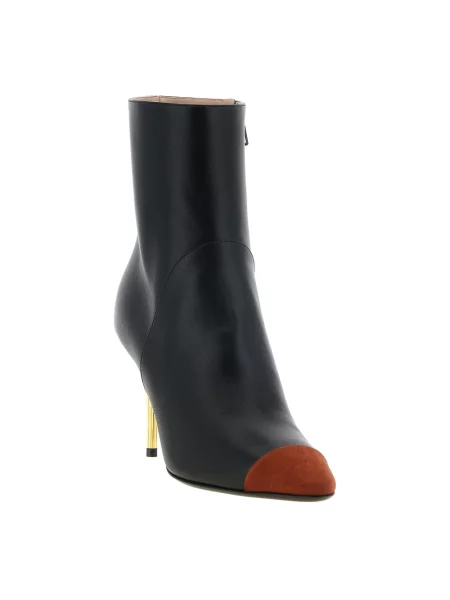 Buty do kostki Valentino Garavani skórzane czarne