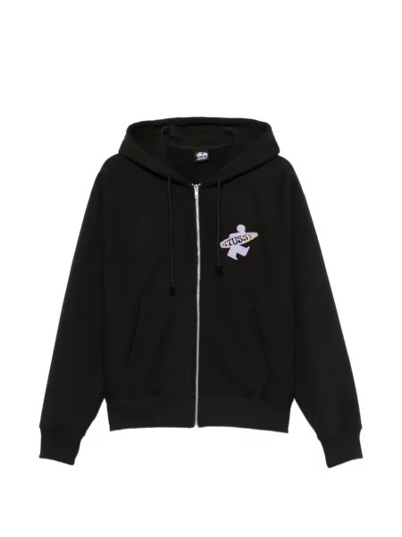 Hanorac cu glugă Stüssy negru