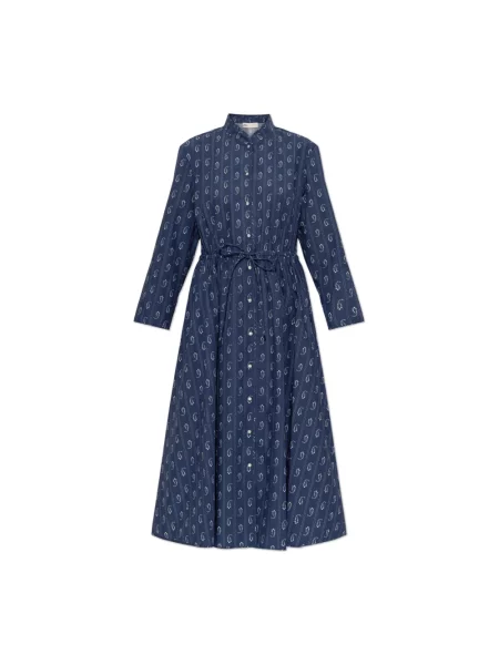 Sukienka koszulowa Tory Burch niebieska