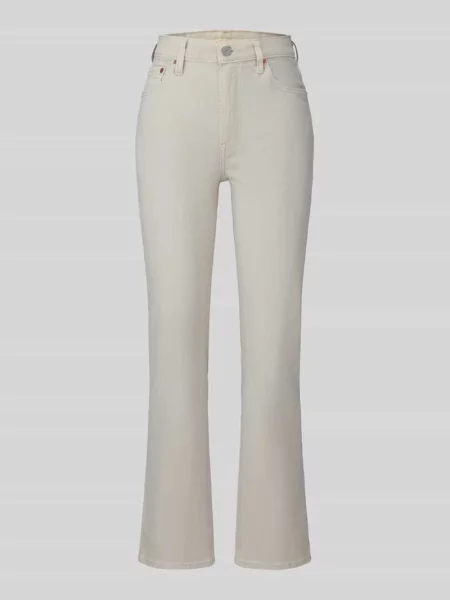 Jeansy o kroju slim fit z mieszanki bawełny model RIBCAGE' Levi's® 300 beżowe