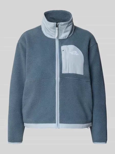 Bluza polarowa ze stójką i naszywką z logo The North Face granatowy