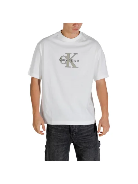 Tricou Calvin Klein Jeans alb