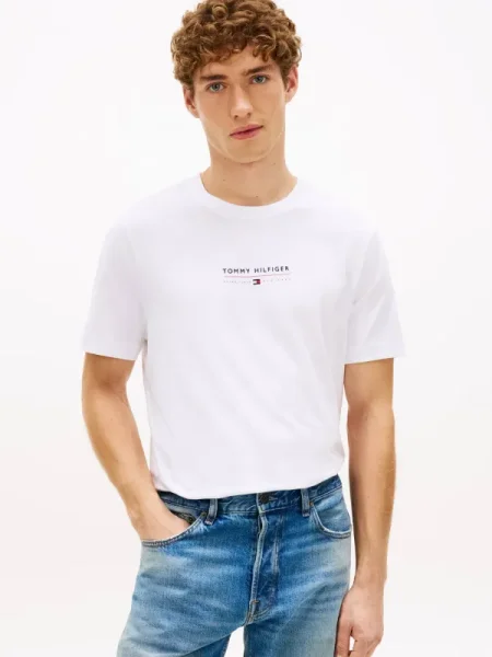 Tommy Hilfiger Tricou BRAND LOVE alb