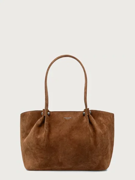 Замшевая сумка шоппер Weekend Max Mara