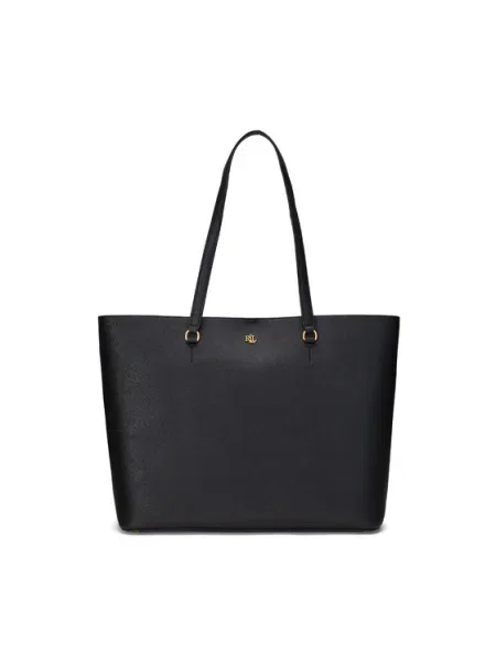 Geantă shopper Lauren Ralph Lauren din piele negru