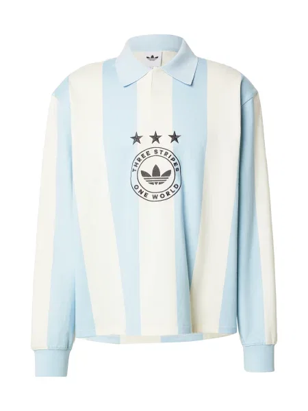 ADIDAS ORIGINALS Majica svetlo modra / črna bela
