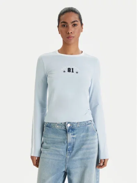 Guess Jeans Bluzka Błękitny niebieska