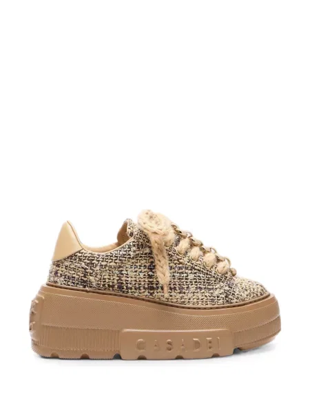 Bouclé sneakerși Casadei maro