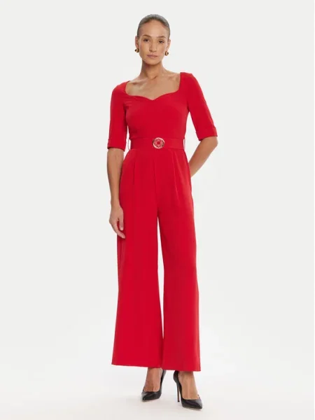 Rinascimento Salopetă Wide Leg roșu