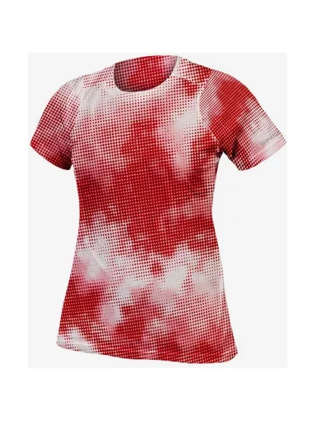 Koszulka rowerowa Endura Pixel Cloud Limited Edition krótki rękaw czerwono-biała XS biała