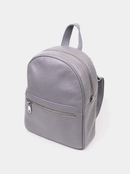 Кожаный рюкзак Shvigel серый