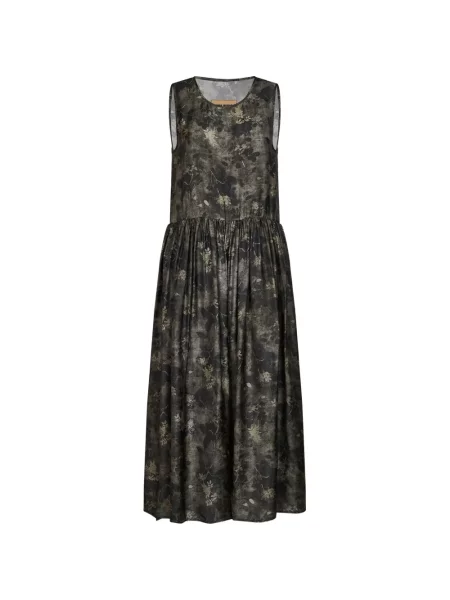 Rochie midi Uma Wang cu model floral gri