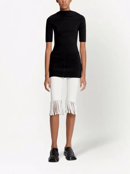 Baikeris šortai Proenza Schouler su kutais balta