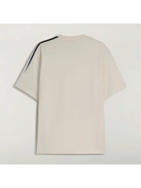 KOSZULKA Z KRÓTKIM RĘKAWEM GRADIENT STRIPES biała