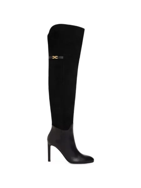 Botine Elisabetta Franchi din piele de căprioară negru