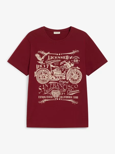 T-shirt z czystej bawełny czerwona