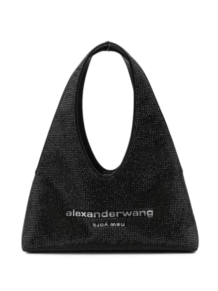Geantă shopper Alexander Wang cu autograf negru