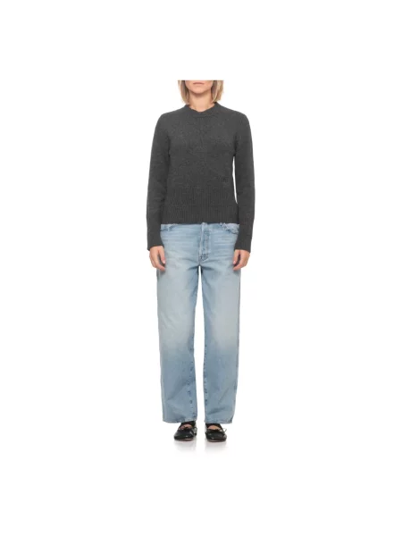 Sweter Mm6 Maison Margiela wełniany szary