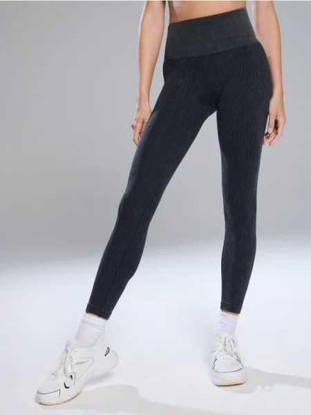 Ребристі легінси темно-сірий сірі