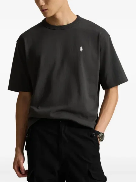 Dlouhá pruhovaná s límcem kšiltovka Polo Ralph Lauren modrá