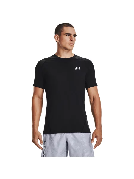 Тениска Under Armour Hg Armour Fitted Ss Black L бяло