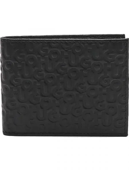 HUGO De piele portofel negru