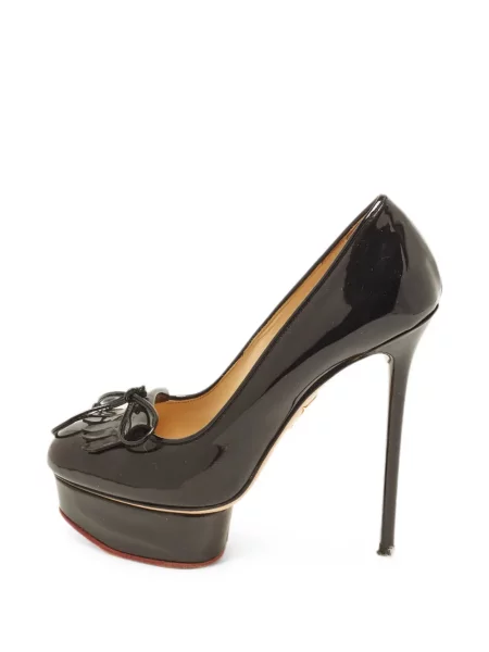 Pantofi cu toc Charlotte Olympia cu funde cu platformă negru