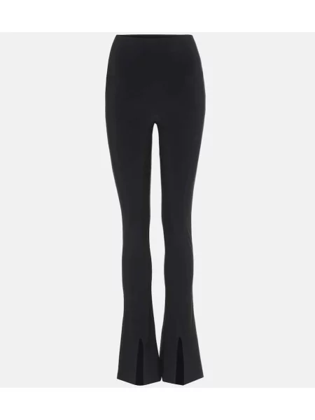 Leggings Norma Kamali din jerseu negru