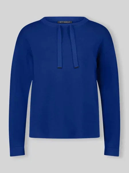 Sweter z wiązanym detalem ze sznurka Betty Barclay niebieski