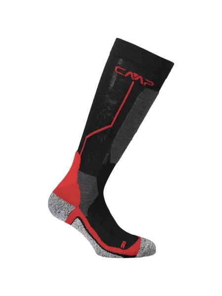 Skarpety narciarskie CMP SKI SOCK WOOL wełniane ocieplane antybakteryjne czarne
