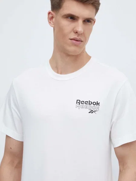 Tričko Reebok Brand Proud s potiskem béžová