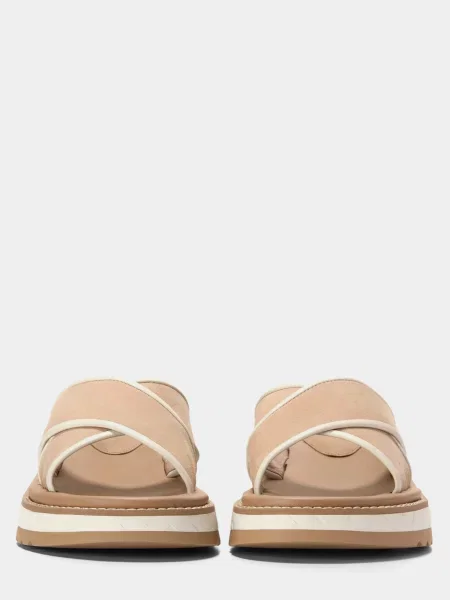 Кожаные шлепанцы Cole Haan бежевые