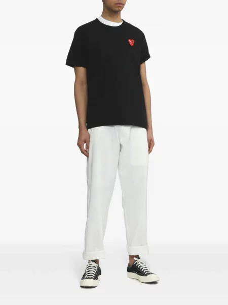 Marškinėliai Comme Des Garçons Play juoda