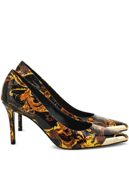Pantofi cu toc Versace Jeans Couture cu imagine negru