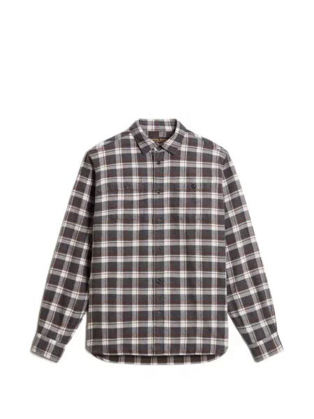 Cămașă Woolrich în carouri de flanelă gri