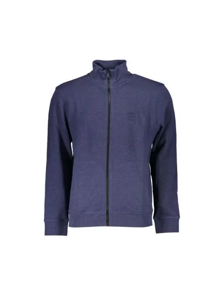 Lniana bluza Hugo Boss elegancka niebieska