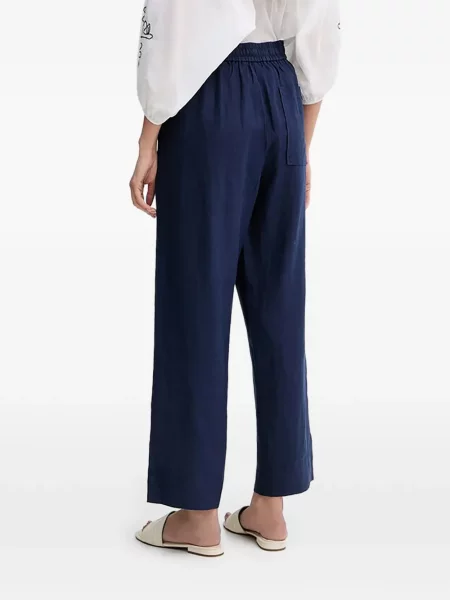 Spodnie Benetton ze sznurkiem niebieskie