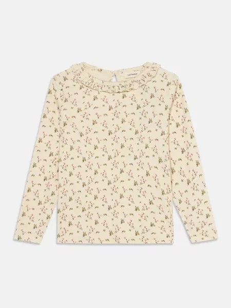 Lil'Atelier Tricou NMFLAGO crem / oliv roz