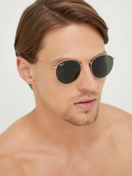 Ray-Ban ochelari de soare bărbați auriu